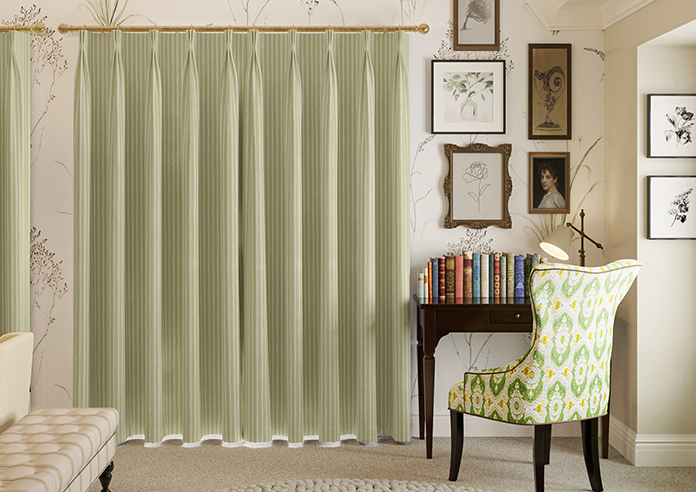 Vintage Stripe, Sage - Made to Measure Curtains - Image 7